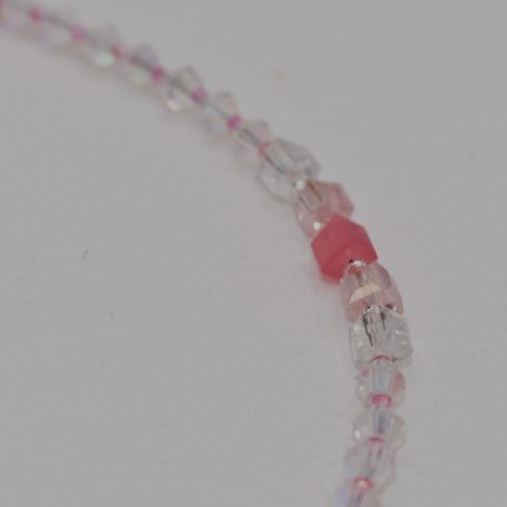 cristaux et carrés rose pour détails de collier