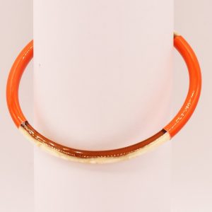 bracelet en corne de buffle douce orange