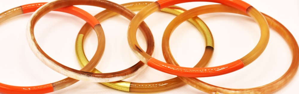 bracelet en corne de buffle douce orange bracelet en corne de buffle douce orange