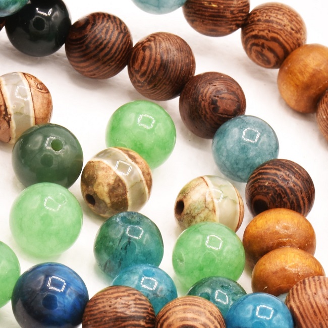 de jolies perles bleu de paon pour un bracelet homme de jolies perles de paon et de jade