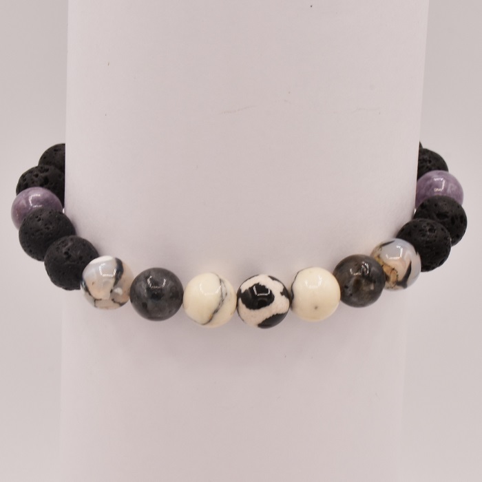 coeur de dragon avec des perles de veines pour ce bracelet homme