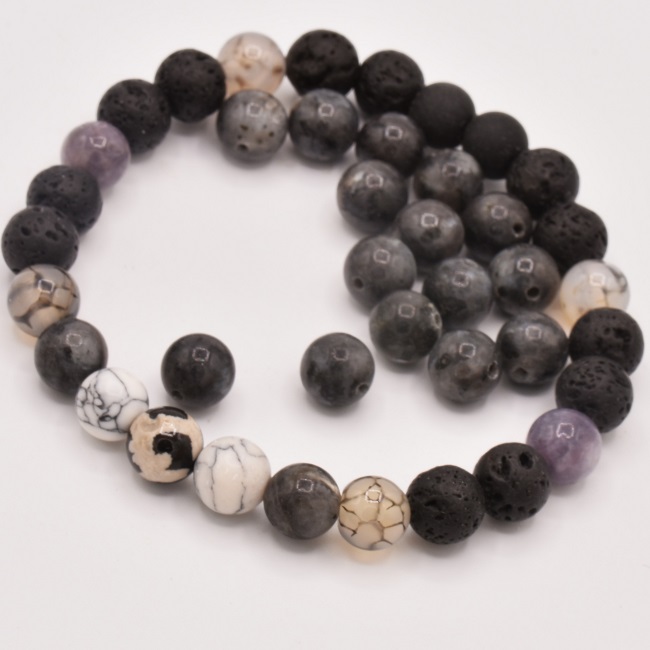 pierre de lave et perles veine de dragon pierre de lave et perles veine de dragon