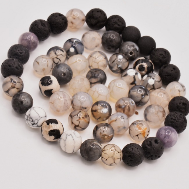 veine de dragon pour ces perles de quartz